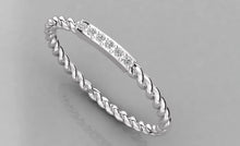 Charger l'image dans la galerie, Jonc semi-éternité «Twist» personnalisable