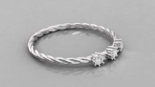 Charger l'image dans la galerie, Jonc torsadé personnalisable avec 3 pierres