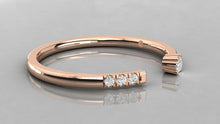 Charger l'image dans la galerie, Bague semi-éternité avec corps ouvert personnalisable