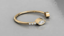 Charger l'image dans la galerie, Bague personnalisable avec corps ouvert et Marquises