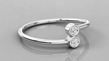 Charger l'image dans la galerie, Bague personnalisable avec double pierre au centre