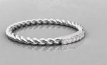 Charger l'image dans la galerie, Jonc semi-éternité «Twist» personnalisable