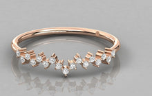 Charger l'image dans la galerie, Jonc semi-éternité Zig-Zag personnalisable