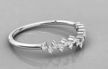 Charger l'image dans la galerie, Jonc semi-éternité Zig-Zag personnalisable