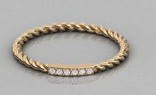 Charger l'image dans la galerie, Jonc semi-éternité «Twist» personnalisable