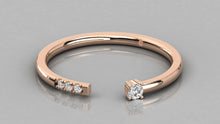 Charger l'image dans la galerie, Bague semi-éternité avec corps ouvert personnalisable