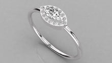 Charger l'image dans la galerie, Bague de type halo avec Marquise centrale personnalisable