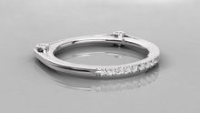 Charger l'image dans la galerie, Jonc semi-éternité avec deux pierres sur le corps de bague