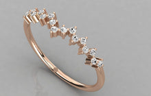 Charger l'image dans la galerie, Jonc semi-éternité Zig-Zag personnalisable