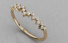 Charger l'image dans la galerie, Jonc semi-éternité Zig-Zag personnalisable