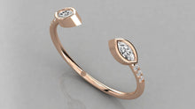 Charger l'image dans la galerie, Bague personnalisable avec corps ouvert et Marquises