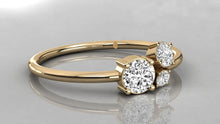 Charger l'image dans la galerie, Bague de fantaisie personnalisable avec 3 pierres