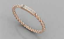 Charger l'image dans la galerie, Jonc semi-éternité «Twist» personnalisable