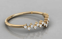 Charger l'image dans la galerie, Jonc semi-éternité Zig-Zag personnalisable