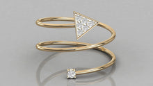 Charger l'image dans la galerie, Bague personnalisable ouverte avec une forme de triangle