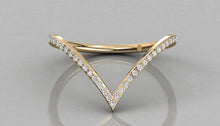 Charger l'image dans la galerie, Bague personnalisable en forme de "V"
