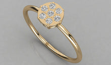 Charger l'image dans la galerie, Bague personnalisable avec au centre un cercle de 7pierres