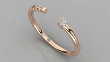 Charger l'image dans la galerie, Bague semi-éternité avec corps ouvert personnalisable