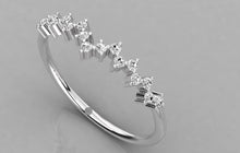 Charger l'image dans la galerie, Jonc semi-éternité Zig-Zag personnalisable