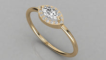Charger l'image dans la galerie, Bague de type halo avec Marquise centrale personnalisable