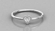 Charger l'image dans la galerie, Bague de type solitaire en forme de coeur