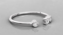 Charger l'image dans la galerie, Bague personnalisable avec 4 pierres et corps ouvert
