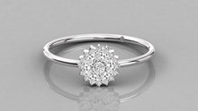 Charger l'image dans la galerie, Bague de type Halo à deux rangs