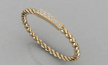 Charger l'image dans la galerie, Jonc semi-éternité «Twist» personnalisable