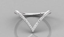 Charger l'image dans la galerie, Bague personnalisable en forme de "V"