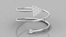 Charger l'image dans la galerie, Bague personnalisable ouverte avec une forme de triangle
