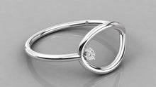 Charger l'image dans la galerie, Bague type Solitaire personnalisable en forme de goutte