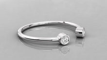 Charger l'image dans la galerie, Bague personnalisable avec 2 pierres et corps ouvert
