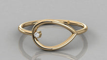 Charger l'image dans la galerie, Bague type Solitaire personnalisable en forme de goutte