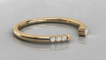 Charger l'image dans la galerie, Bague semi-éternité avec corps ouvert personnalisable