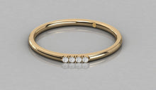 Charger l'image dans la galerie, Jonc délicat personnalisable avec 4 pierres