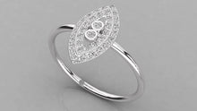 Charger l'image dans la galerie, Bague personnalisable en forme de «Marquise» à deux rangs