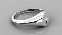 Charger l'image dans la galerie, Bague chevalière avec un pierre ronde centrale