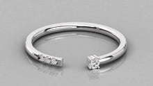 Charger l'image dans la galerie, Bague semi-éternité avec corps ouvert personnalisable