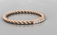 Charger l'image dans la galerie, Jonc semi-éternité «Twist» personnalisable