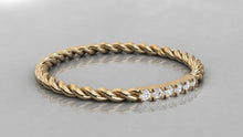 Charger l'image dans la galerie, Jonc semi-éternité «Twist» personnalisable