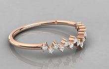 Charger l'image dans la galerie, Jonc semi-éternité Zig-Zag personnalisable