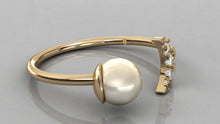 Charger l'image dans la galerie, Bague personnalisable lune et perle
