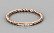 Charger l'image dans la galerie, Jonc semi-éternité «Twist» personnalisable