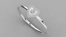 Charger l'image dans la galerie, Bague de type solitaire en forme de coeur