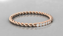 Charger l'image dans la galerie, Jonc semi-éternité «Twist» personnalisable