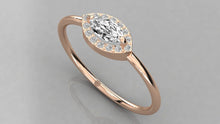Charger l'image dans la galerie, Bague de type halo avec Marquise centrale personnalisable