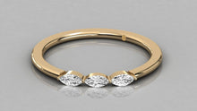 Charger l'image dans la galerie, Jonc semi-éternité personnalisable avec 3 pierres