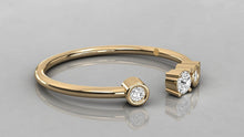 Charger l'image dans la galerie, Bague personnalisable avec 4 pierres et corps ouvert