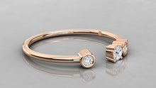 Charger l'image dans la galerie, Bague personnalisable avec 4 pierres et corps ouvert