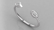 Charger l'image dans la galerie, Bague personnalisable avec corps ouvert et Marquises